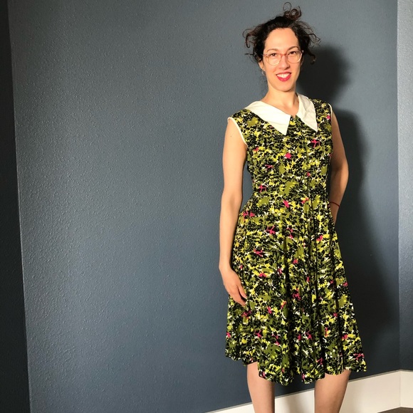 50’s Vintage Fit-and-Flare Swing Dress Perfect - Picture 12 of 13